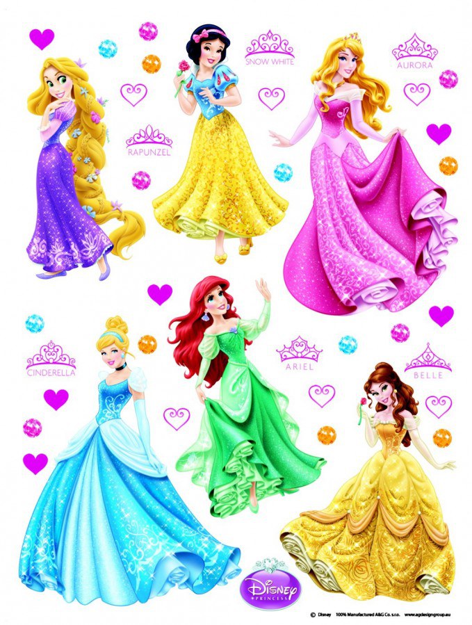 Nálepka na stenu DK-1760 Princezné