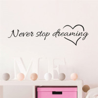 N�lepka na stenu Never stop dreaming