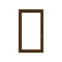 Okno plastov� EKOSUN 6 biele/tmav� dub, OS1A 90x90 P, dvojsklo, 6kom/81mm (vr.kliky