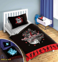 Poste�n� oblie�ky Rock and Roll svietiace v tme