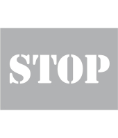 �abl�na na stenu n�pis STOP n