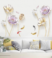 N�lepka na stenu Gold Flowers