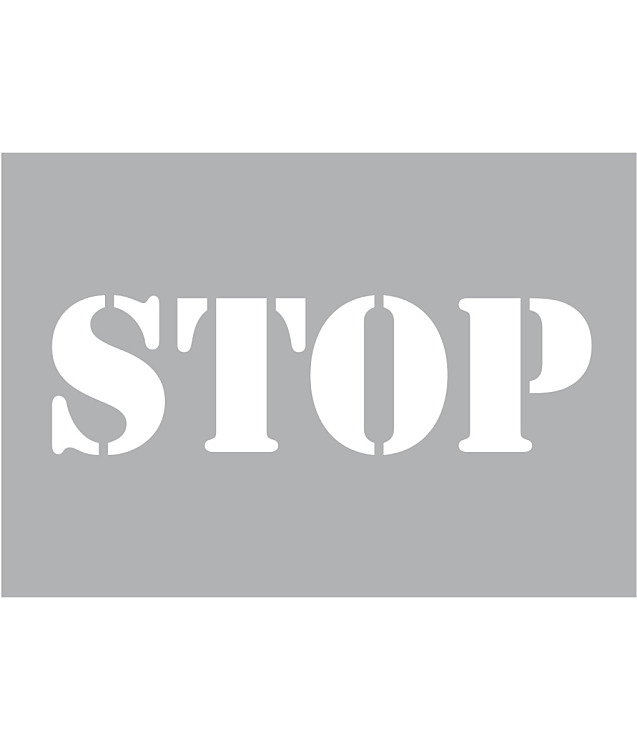 Šablóna na stenu nápis STOP n