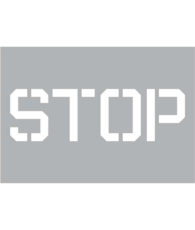 Šablóna na stenu nápis STOP